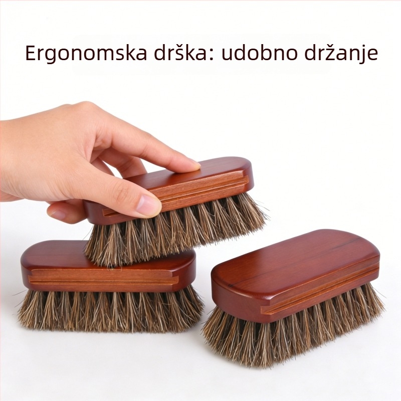 Cobeda/Kangbid Četka za cipele od konjske dlake – kvadratnog oblika, dezinfekcija, moderni minimalistički dizajn