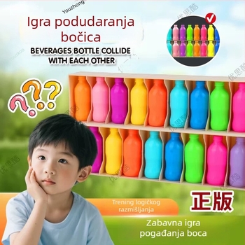 Dječja društvena igra — Pogađaj bocu i udari je, memorija i kognitivni razvoj, plastična igračka, uzrast 7–14 godina, obiteljska interaktivna zabava