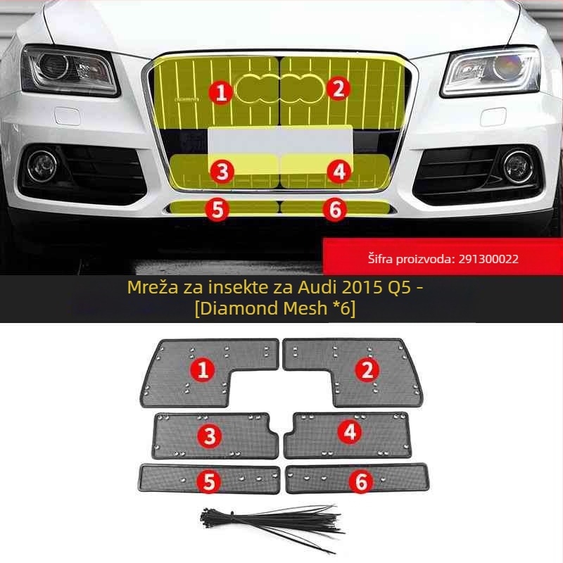 KUST Q5L/Q5 Prednja zaštitna mreža za radiator i kondenzator – zaštita od insekata i prašine