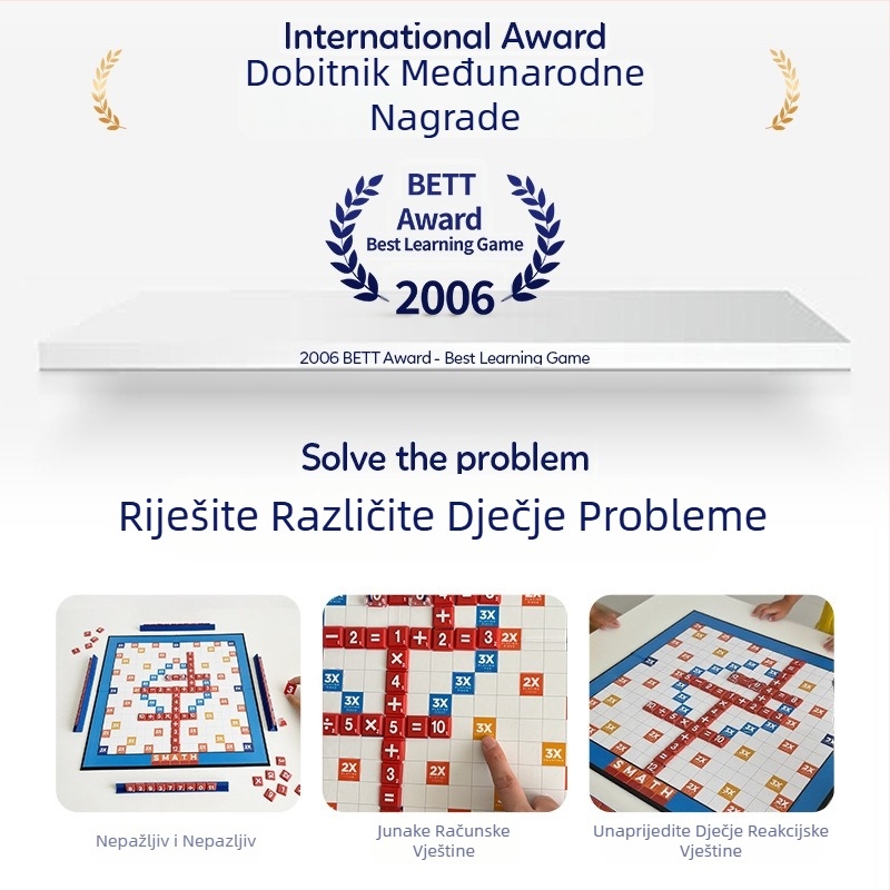Edukativna društvena igra matematike za djecu — Fast and Slow Fox Smart Math: puzzle, logičko razmišljanje, zbrajanje, oduzimanje, dijeljenje (od 6 godina)