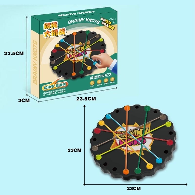 Puzzle igra s užetom za obitelj: obrazovanje i vježba logičkog razmišljanja, potiče roditeljsko-djeci interakciju; plastični materijal; pogodno za dobne skupine 4–6, 7–14 i 15–35