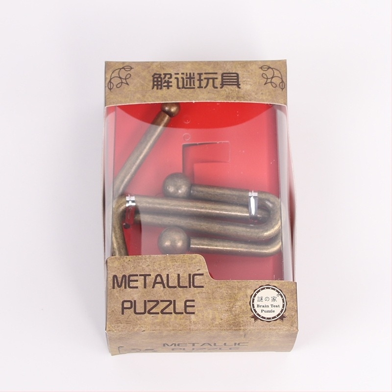 Metalni puzzle s devet prstena — željezna konstrukcija, DIY-friendly, OEM logotip, pakiranje u boji, za uzrast 7–14 godina