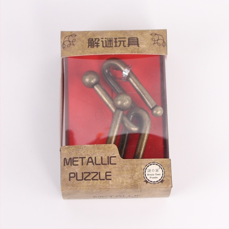 Metalni puzzle s devet prstena — željezna konstrukcija, DIY-friendly, OEM logotip, pakiranje u boji, za uzrast 7–14 godina