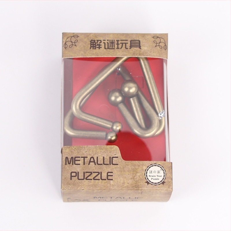 Metalni puzzle s devet prstena — željezna konstrukcija, DIY-friendly, OEM logotip, pakiranje u boji, za uzrast 7–14 godina