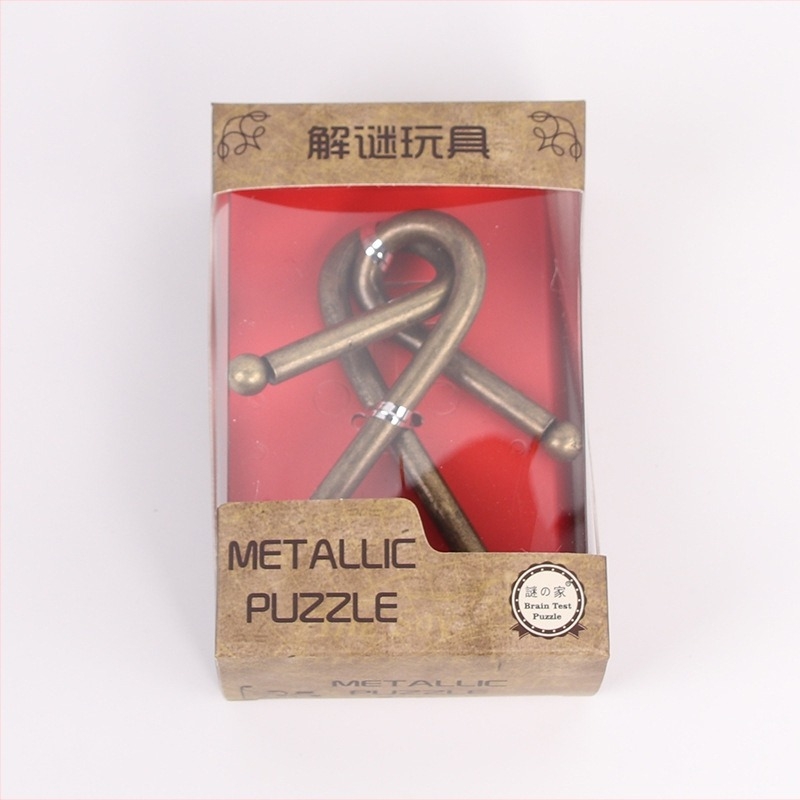Metalni puzzle s devet prstena — željezna konstrukcija, DIY-friendly, OEM logotip, pakiranje u boji, za uzrast 7–14 godina