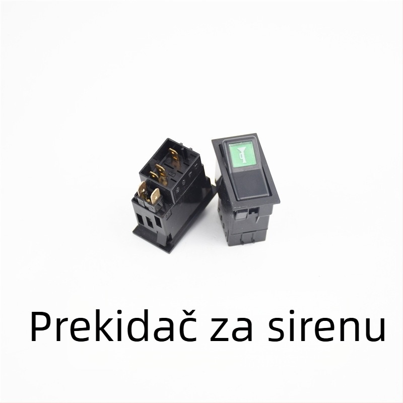 Xinwank 140-2 rocker prekidač za vozila, 12V/24V – sirena, dvostruki bljesak alarma, maglenke i gumb za glavna svjetla