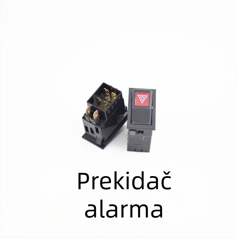 Xinwank 140-2 rocker prekidač za vozila, 12V/24V – sirena, dvostruki bljesak alarma, maglenke i gumb za glavna svjetla