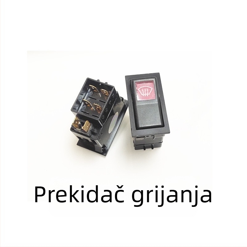 Xinwank 140-2 rocker prekidač za vozila, 12V/24V – sirena, dvostruki bljesak alarma, maglenke i gumb za glavna svjetla