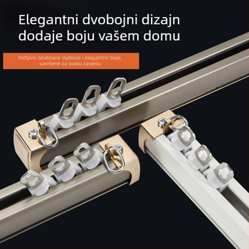 Sustav zavjesnih vodilica, aluminijska legura, model C830, elektroforezni završetak, moderni minimalizam, prilagodljiva obrada