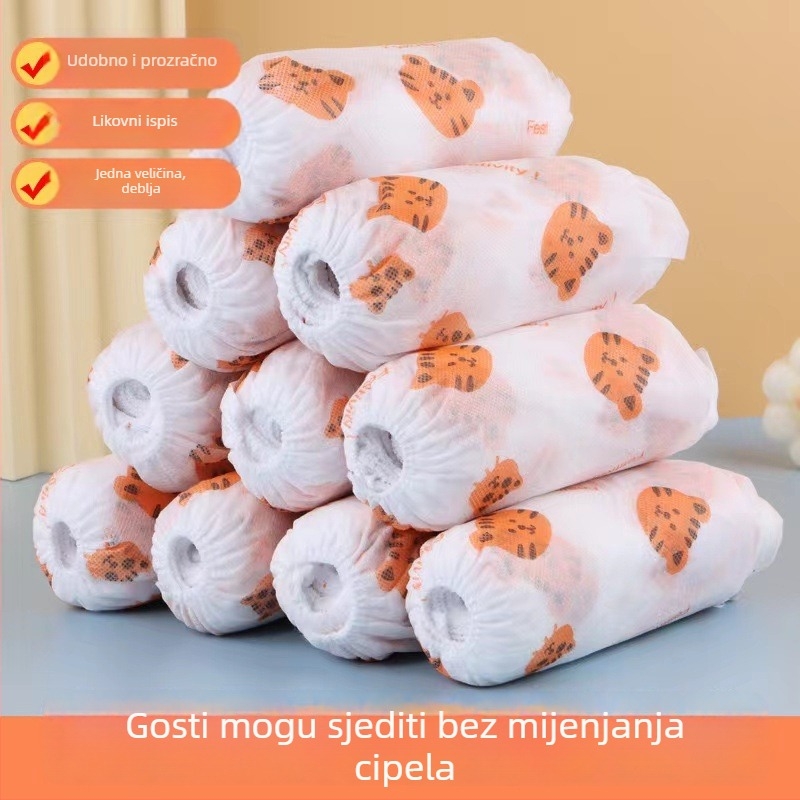 Jednokratne navlake za cipele, debeli netkani materijal, za unutarnju upotrebu, protuklizne, otporne na habanje, vodootporne, kutija od 1000 kom