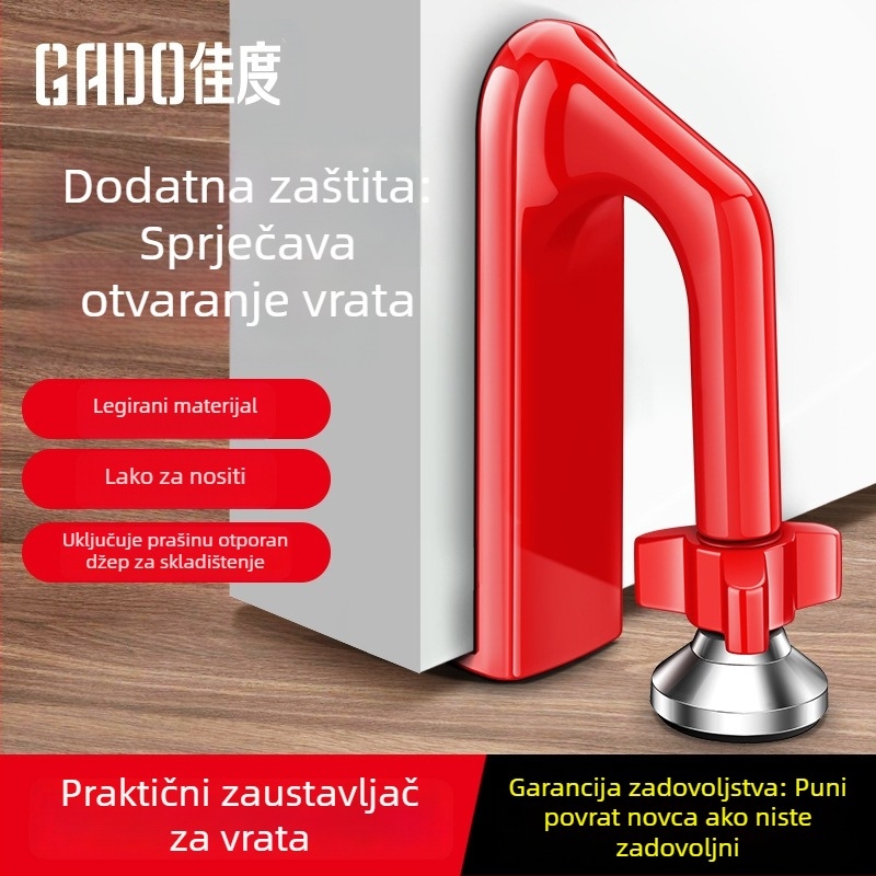 Držač za vrata MD-BJ01H - aluminijska legura, premaz, podni montaža, ručno upravljanje, moderan stil