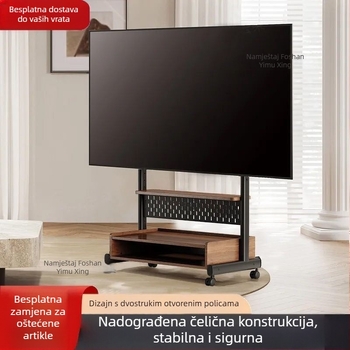 Pokretni podni stalak za televizor s kotačićima, za dnevni boravak i male stanove – višefunkcionalni TV ormarić
