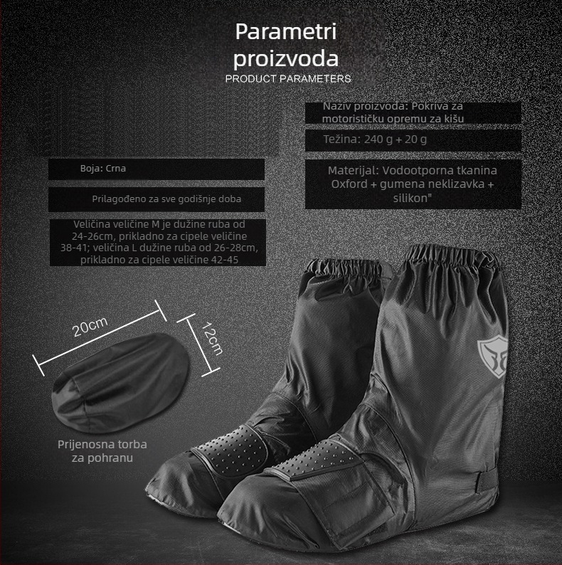 Vodootporne zaštitne navlake za cipele za vožnju motociklom, debeli Oxford platno