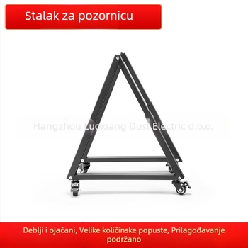 Niski TV-stalak s trokutastom bazom, pomični kolica, nagib 45°, nosivost 11-15 kg