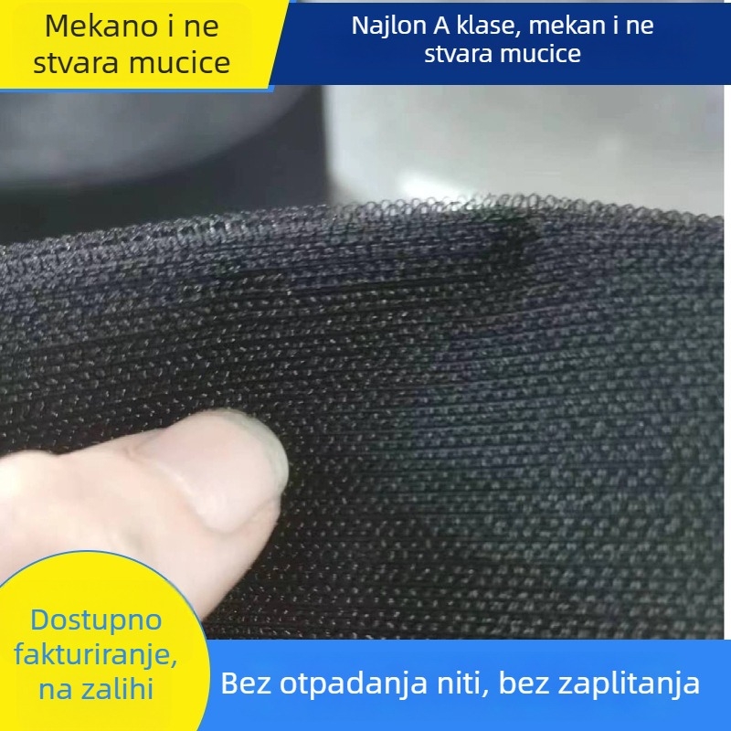 Nylon Velcro ultra-tanka vrpca za odjeću, obuću i torbe – premium, anti-piling, nježna prema dlačicama