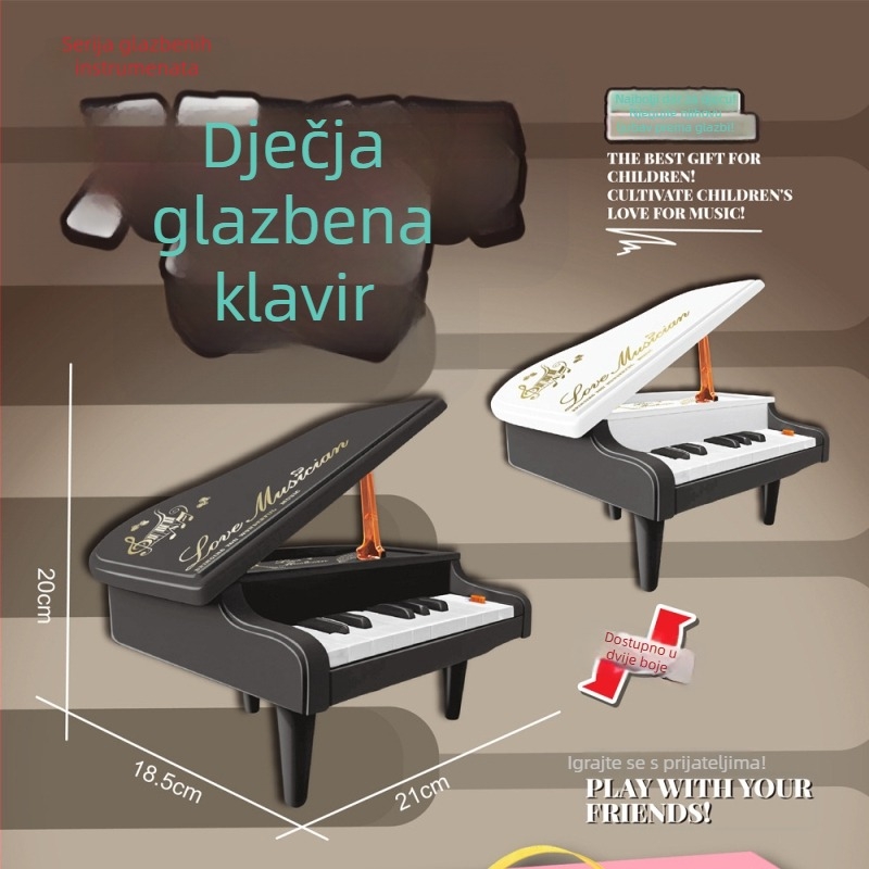 Dječja elektronička klavijatura - višefunkcionalna glazbena igračka, plastično kućište, za djecu 4–6 godina, interaktivne funkcije za koordinaciju ruke i oka te komunikaciju s roditeljima