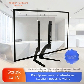 Univerzalna TV-stativna baza bez bušenja, podesiva visina, metalni nosač, nosivost iznad 15 kg