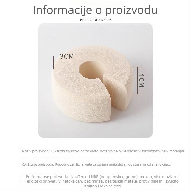 Zaštita vrata protiv hvatanja – Model X5112, Materijal NBR, Standardna konstrukcija, Ručno upravljanje, Moderan minimalistički stil