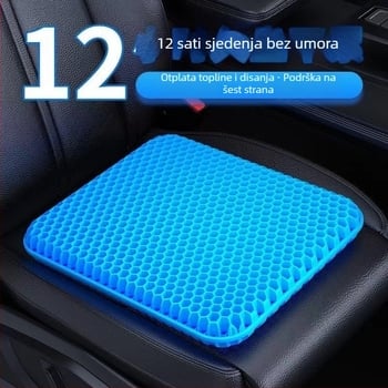 Gel podložak s pčelinjim saćem za hlađenje — prozračan, za sjedala automobila i uredske stolice, punilo: TPE, navlaka: PVC, stil: moderni minimalistički