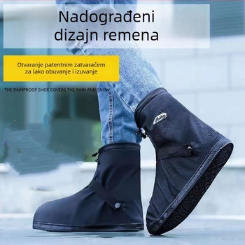 PVC vodootporne navlake za cipele, protuklizne, za muškarce i žene, za vožnju biciklom i vanjsku upotrebu, ojačane, srednje visoke