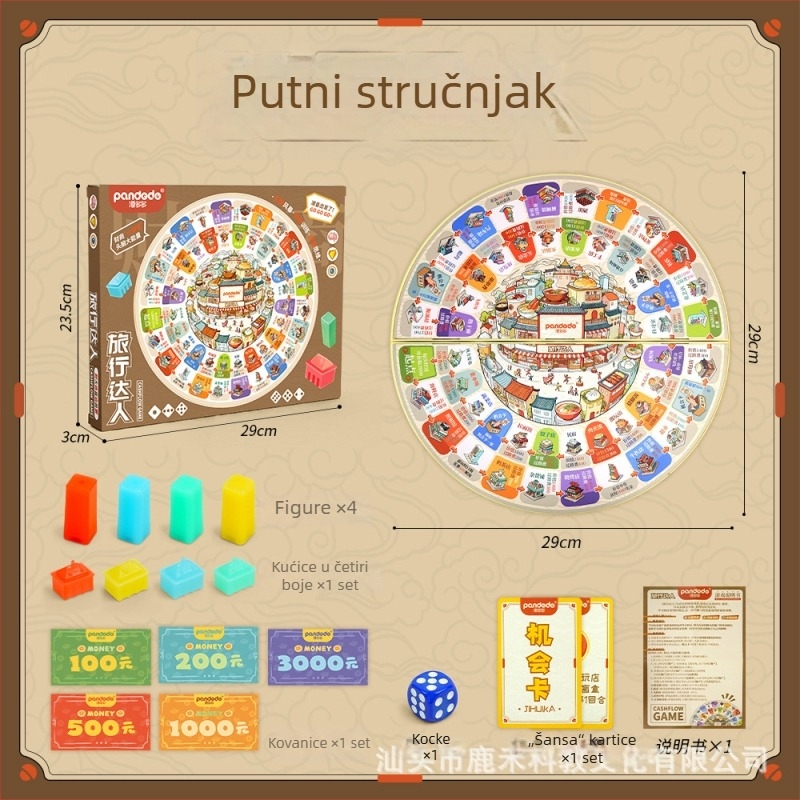 Dječja magnetska kartna igra Monopoly – gradsko putovanje, obrazovna, logičko razmišljanje