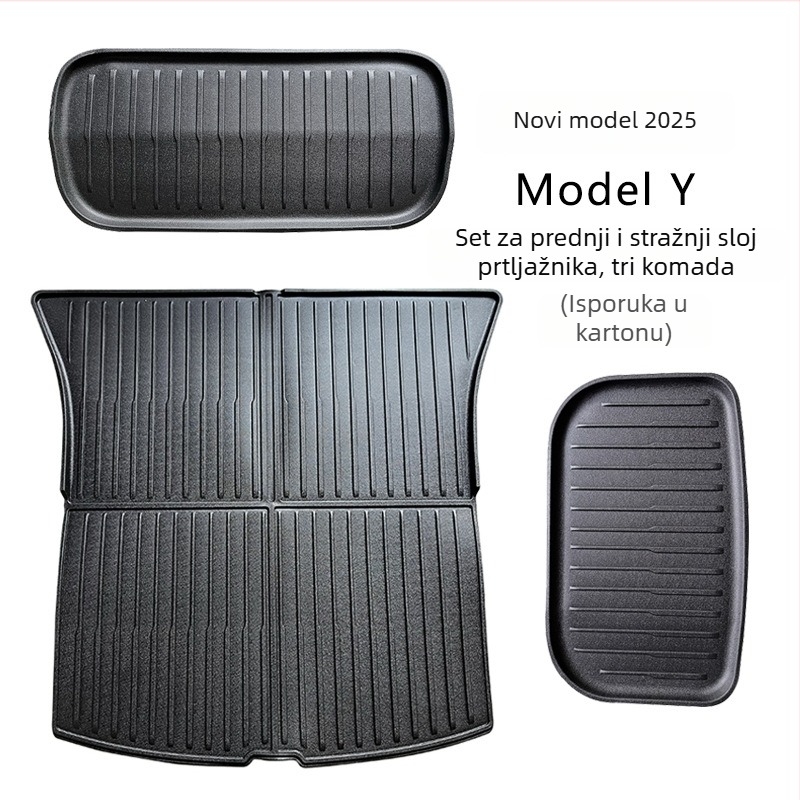 Tesla Model 3/Y prostirka za prednji prtljažnik i skladišni prostor – vodootporan TPE, dvostruki sloj