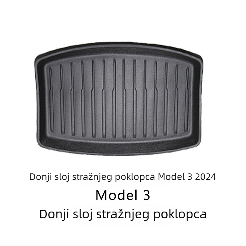 Tesla Model 3/Y prostirka za prednji prtljažnik i skladišni prostor – vodootporan TPE, dvostruki sloj