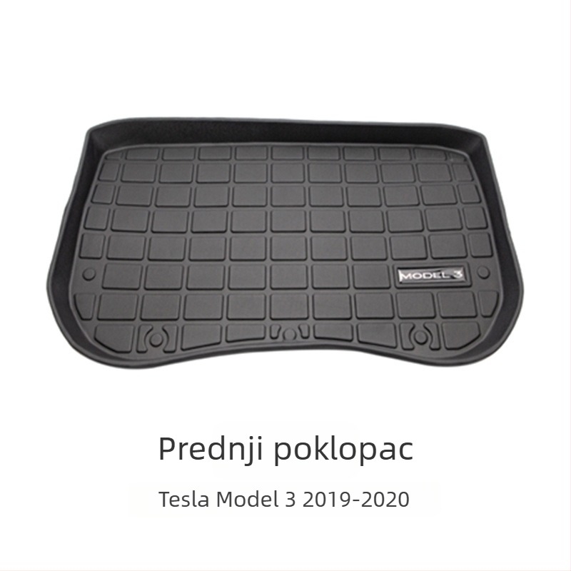 Tesla Model 3/Y prostirka za prednji prtljažnik i skladišni prostor – vodootporan TPE, dvostruki sloj