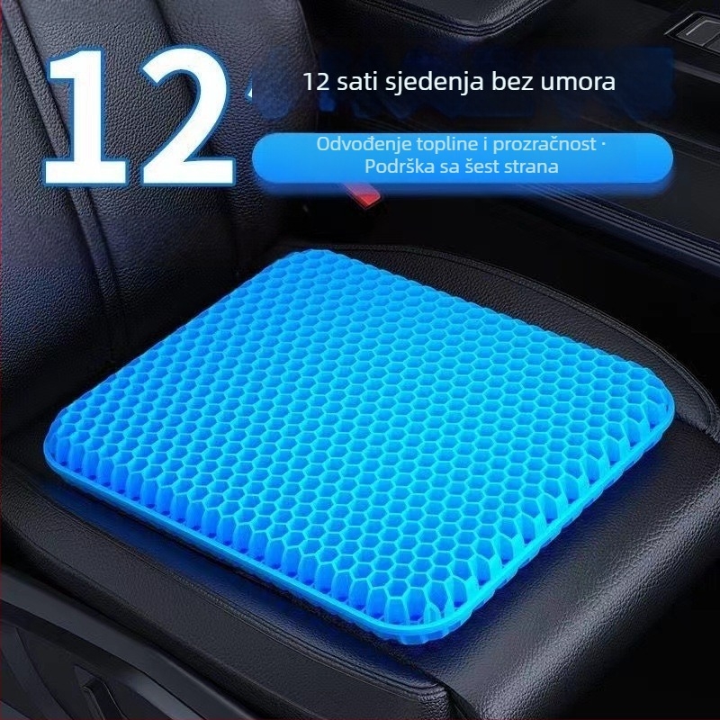 Gelna podložka za hlađenje s dizajnom s ćelijama za sjedište automobila, ured ili dom; PVC tkanina, 500 g, bez punila