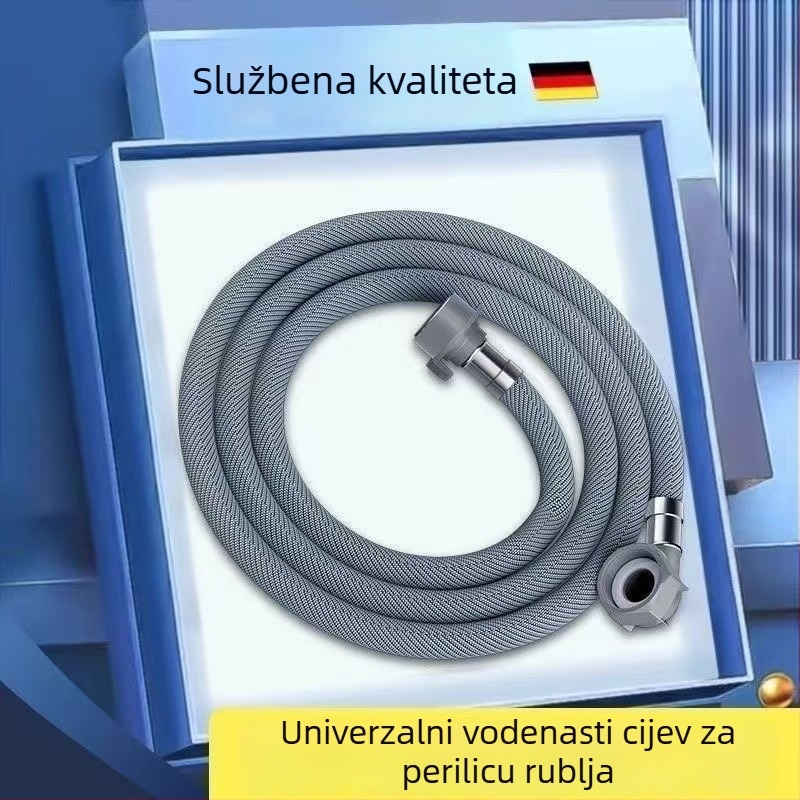 Produžni vodovodni crijevo za perilicu rublja — univerzalno, debeli, s direktnim konektorom (ABS materijal; moderan stil)