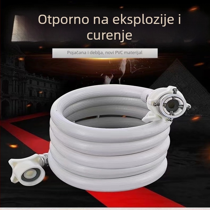 Produžni vodovodni crijevo za perilicu rublja — univerzalno, debeli, s direktnim konektorom (ABS materijal; moderan stil)