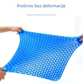 Gel jastuk za sjedalo za uredsku stolicu – hlađenje i ublažavanje boli pri duljem sjedenju, PVC materijal, punjenje vodom, težina 500 g, jednostavan stil