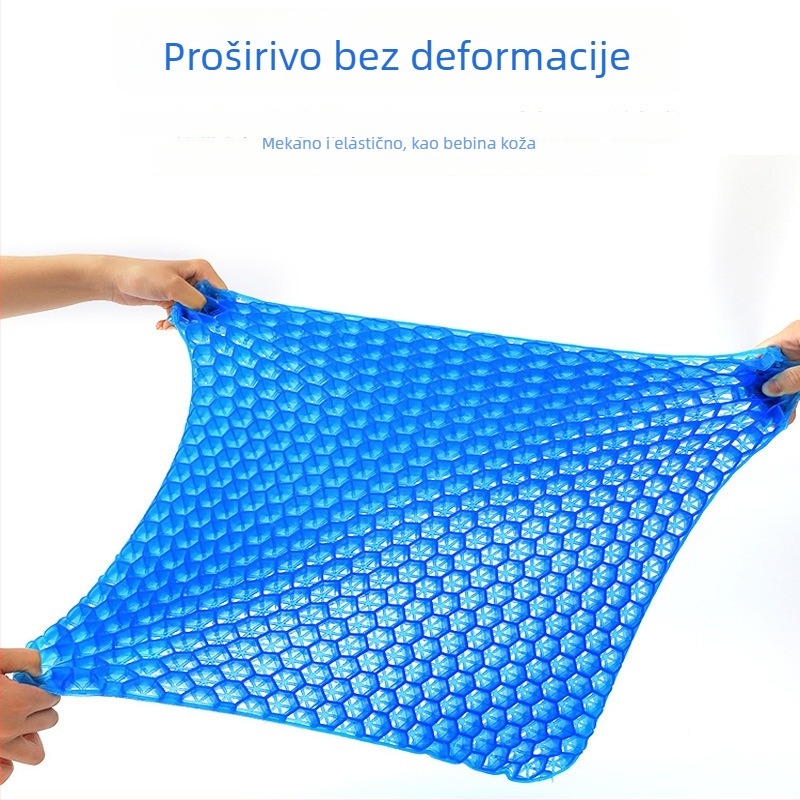 Gel jastuk za sjedalo za uredsku stolicu – hlađenje i ublažavanje boli pri duljem sjedenju, PVC materijal, punjenje vodom, težina 500 g, jednostavan stil
