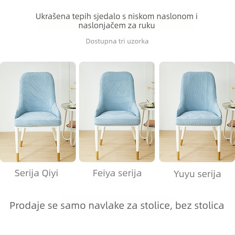Navlaka za stolicu s zakrivljenim naslonom i rukohvatom, poliester, protuklizna, otporna na prašinu, novi kineski stil