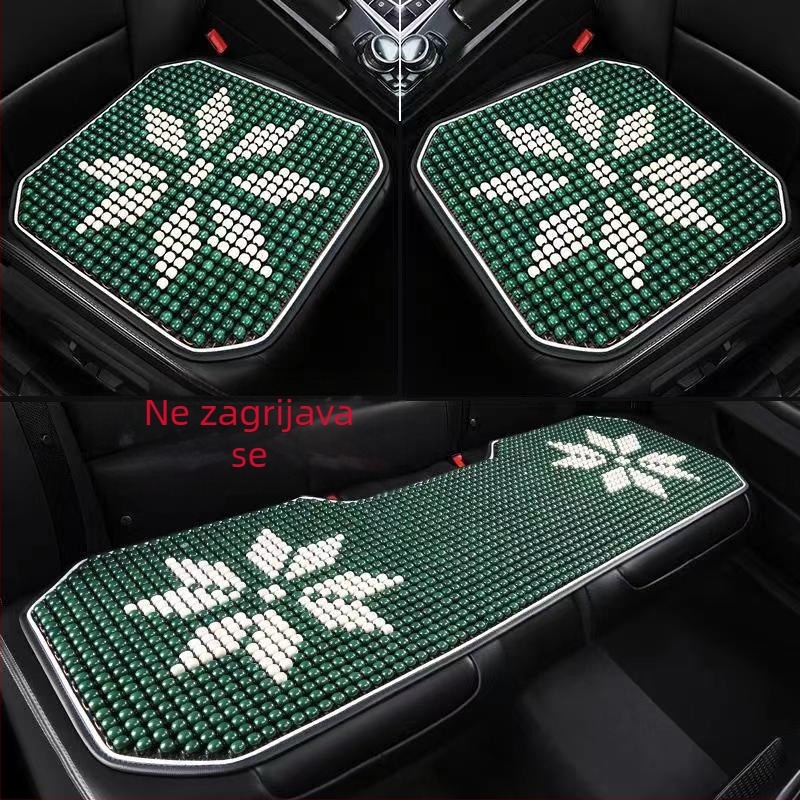 Automobilska podloga za sjedenje s naslonom, prozračna i toplinska izolacija, površina od drvenih perli, jednodjelna, za ljeto
