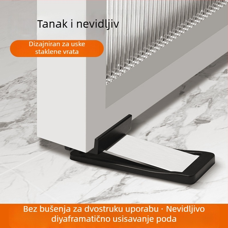Izuzetno uski stopper za staklena vrata – podno postavljanje Ct-02, ručno upravljanje, cinkova legura, model 6011