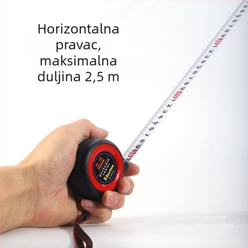 Mjerni traka – debeli dizajn, otporna na habanje, samouzamklavajući mehanizam, ABS materijal, raspon mjerenja 25