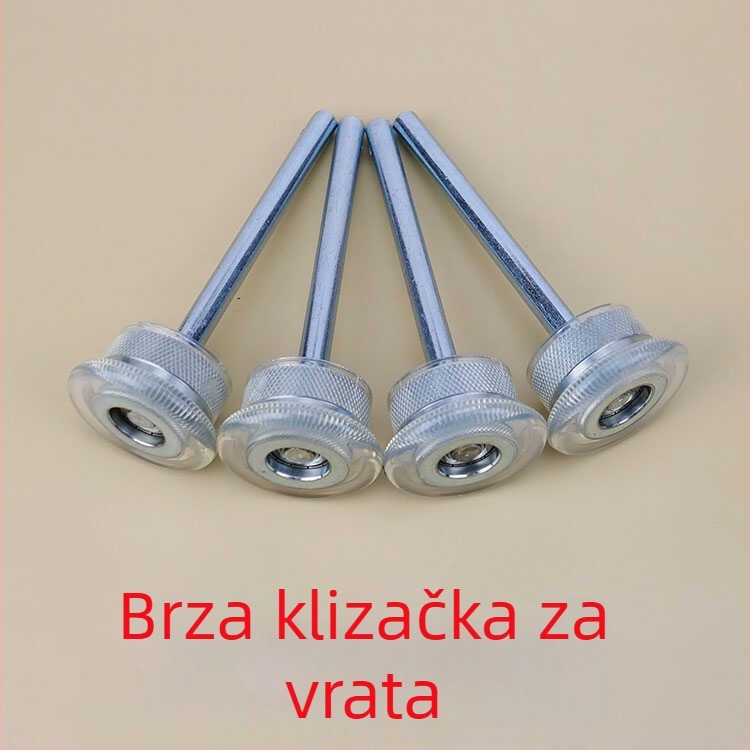 Kotač garažnih vrata sa spiralnim valjkom, vodilica po tračnici i brtveni kotačić