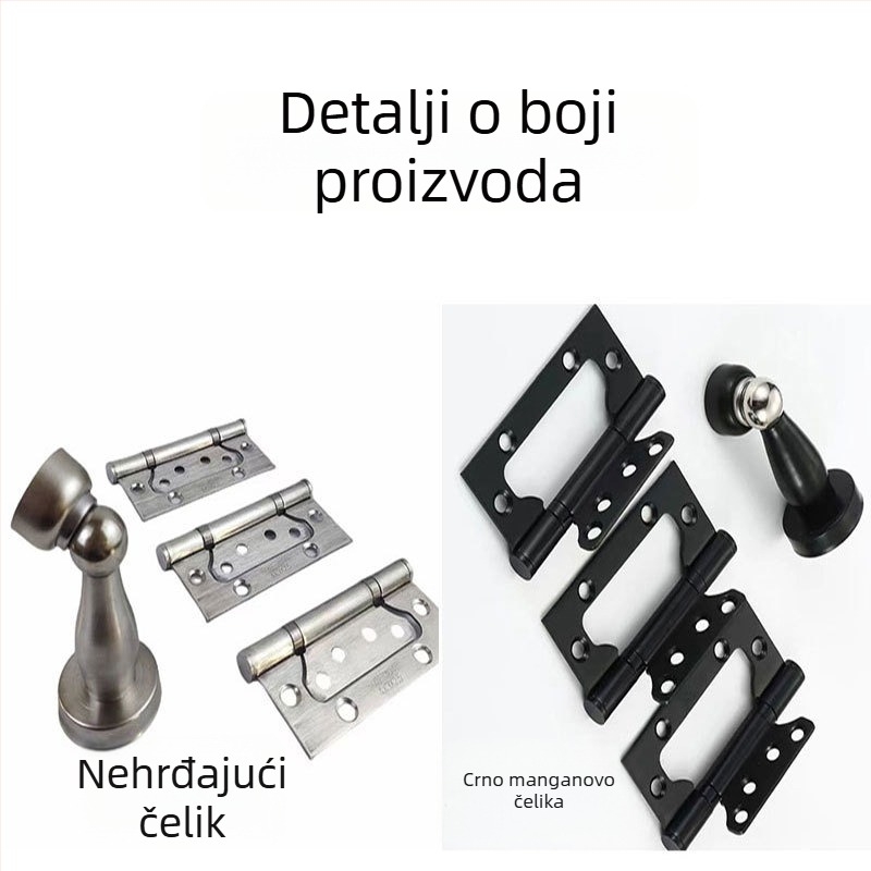 Ležajni šanr za vrata, trostruki završivač vrata, od manganske čelika, elektroplatirani završni sloj, Cherry blossom.