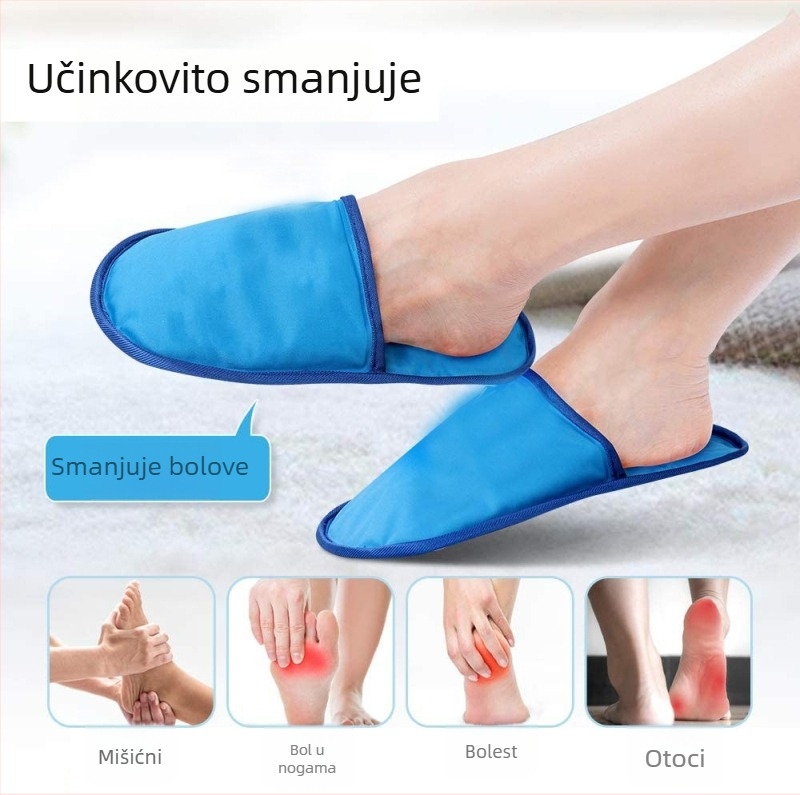 Gel papuče s ledenim jastučićem za stopalo – PVC materijal, gelno punjenje, kutija 100 kom, težina 685 g