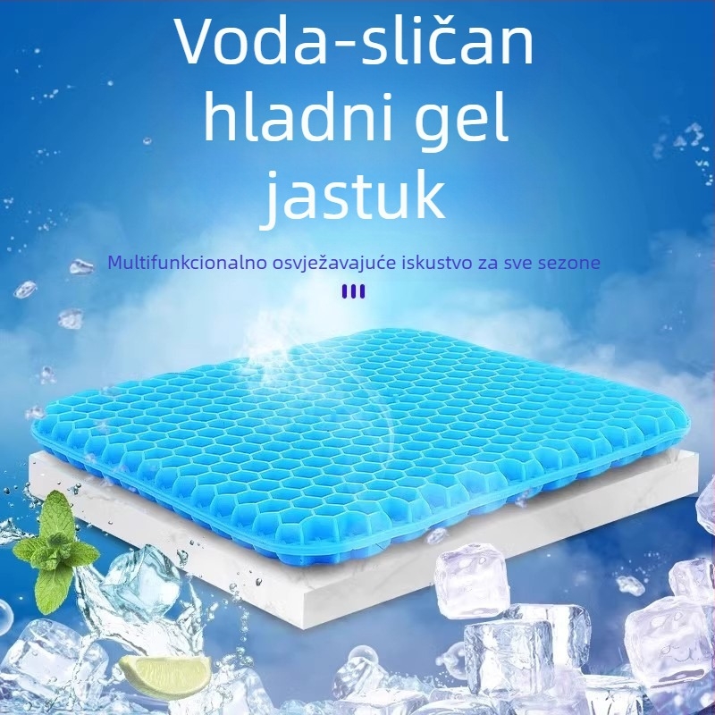 Chladiaca podloga s gelom i uzorkom sa saćem, PVC materijal, za ured i automobil