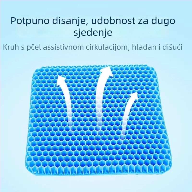 Chladiaca podloga s gelom i uzorkom sa saćem, PVC materijal, za ured i automobil