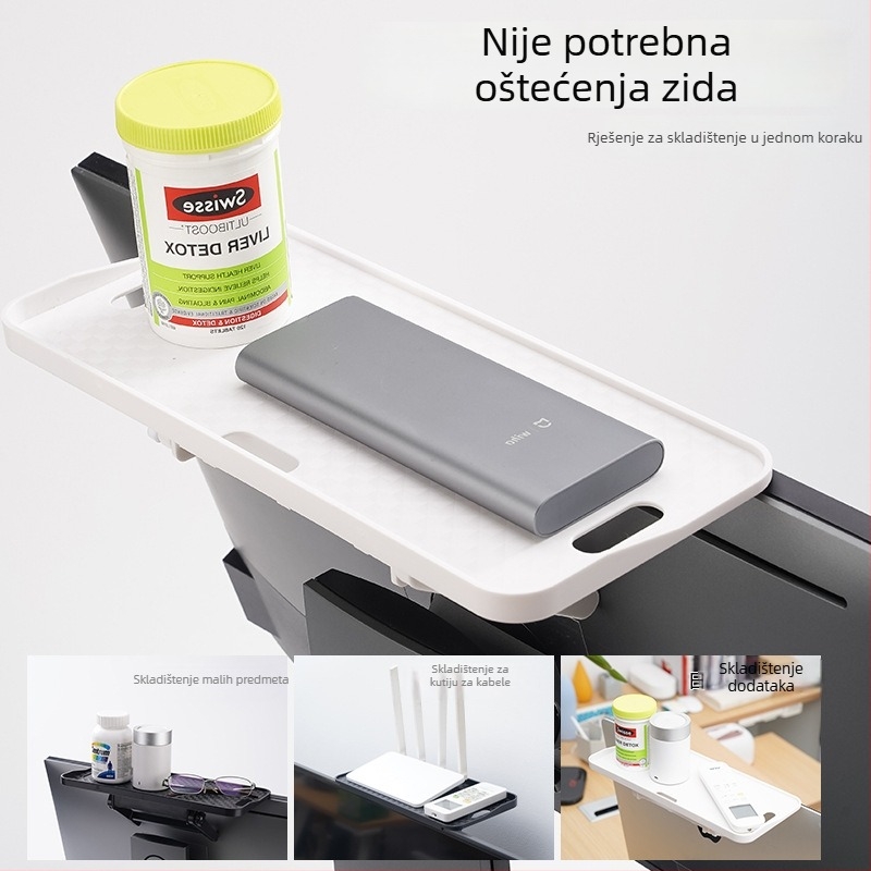 Stalak za pohranu Set-Top Boxa, monitora i routera – Višenamjenski, Prijenosni, Okretni, Pokretni, Bez montaže; 1 sloj; za stolni, spavaći i dnevni prostor
