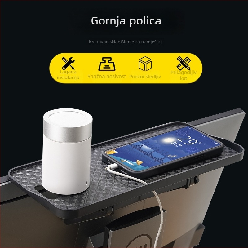 Stalak za pohranu Set-Top Boxa, monitora i routera – Višenamjenski, Prijenosni, Okretni, Pokretni, Bez montaže; 1 sloj; za stolni, spavaći i dnevni prostor