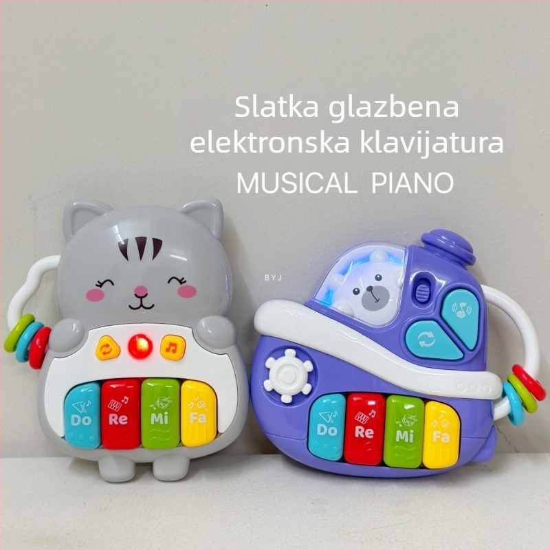 Elektronička tipkovnica-igračka za djecu do 3 godine, zvuk i svjetlo, edukativna i interaktivna, plastična konstrukcija