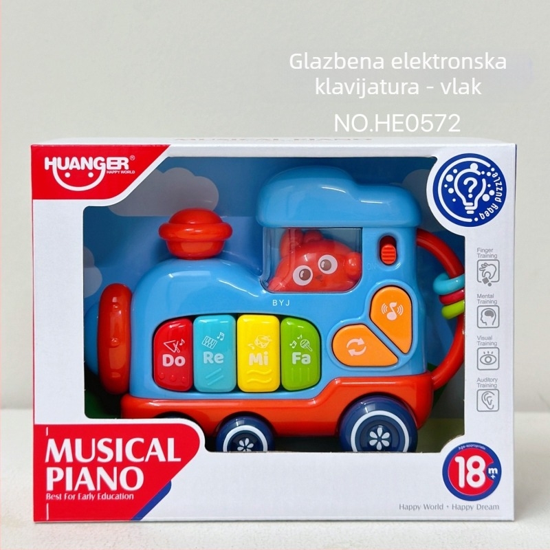 Elektronička tipkovnica-igračka za djecu do 3 godine, zvuk i svjetlo, edukativna i interaktivna, plastična konstrukcija
