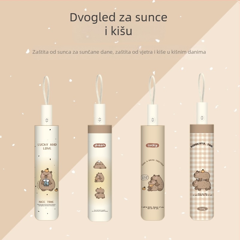 Suncani kišobran s 12 rebara i dugom drškom, UPF50+ zaštita, poliester tkanina 170T, aluminijski držač