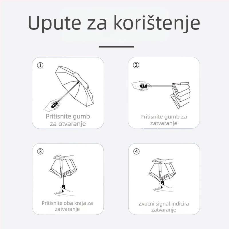Suncani kišobran s 12 rebara i dugom drškom, UPF50+ zaštita, poliester tkanina 170T, aluminijski držač