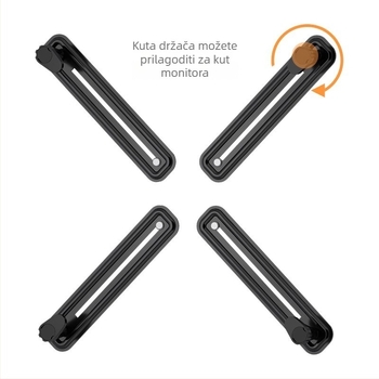 Okretni nosač monitora WK003, hladno valjani čelik, 5 kg, VESA stražnji adapter