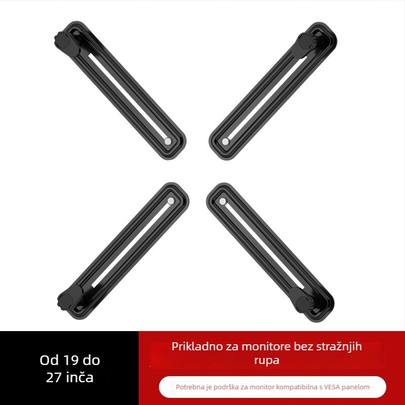 Okretni nosač monitora WK003, hladno valjani čelik, 5 kg, VESA stražnji adapter